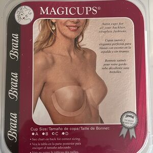 New Braza Beige Strapless Satin Cups